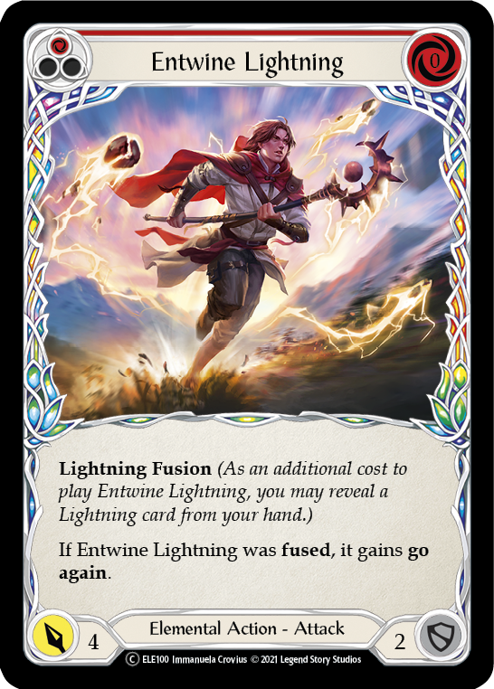 Entwine Lightning (Red) [U-ELE100] (Tales of Aria Unlimited)  Unlimited Rainbow Foil | Good Games Modbury