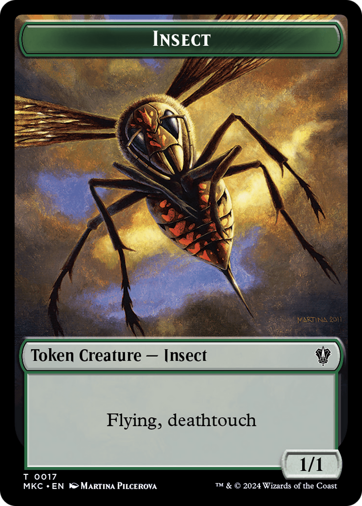 Clue // Insect (0017) Double-Sided Token [Murders at Karlov Manor Commander Tokens] | Good Games Modbury