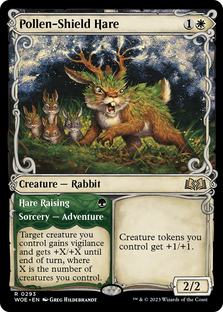 Pollen-Shield Hare // Hare Raising (Promo Pack) [Wilds of Eldraine Promos] | Good Games Modbury