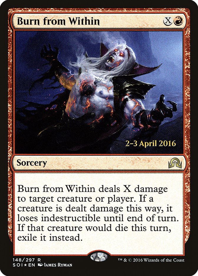 Burn from Within [Shadows over Innistrad Prerelease Promos] | Good Games Modbury