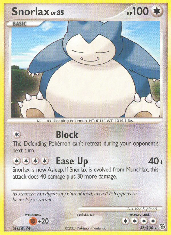 Snorlax (37/130) [Diamond & Pearl: Base Set] | Good Games Modbury