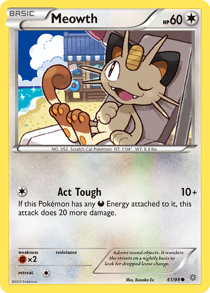 Meowth (61/98) [XY: Ancient Origins] | Good Games Modbury