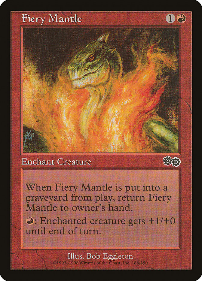 Fiery Mantle [Urza's Saga] | Good Games Modbury