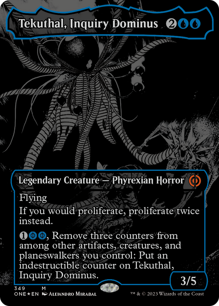 Tekuthal, Inquiry Dominus (Oil Slick Raised Foil) [Phyrexia: All Will Be One] | Good Games Modbury