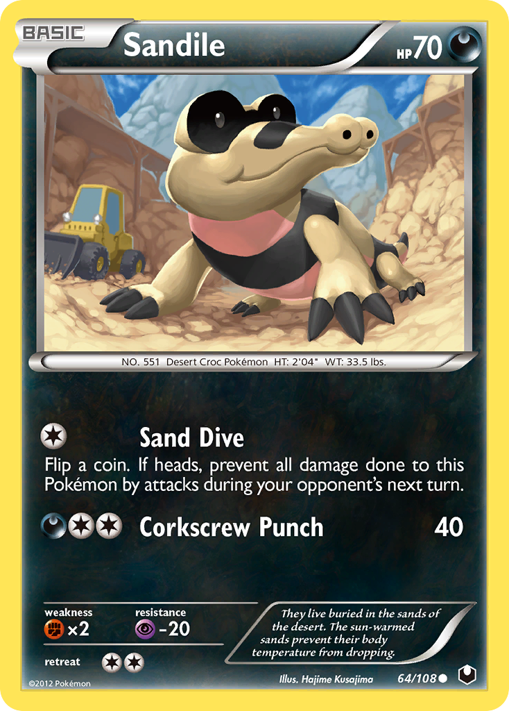 Sandile (64/108) [Black & White: Dark Explorers] | Good Games Modbury