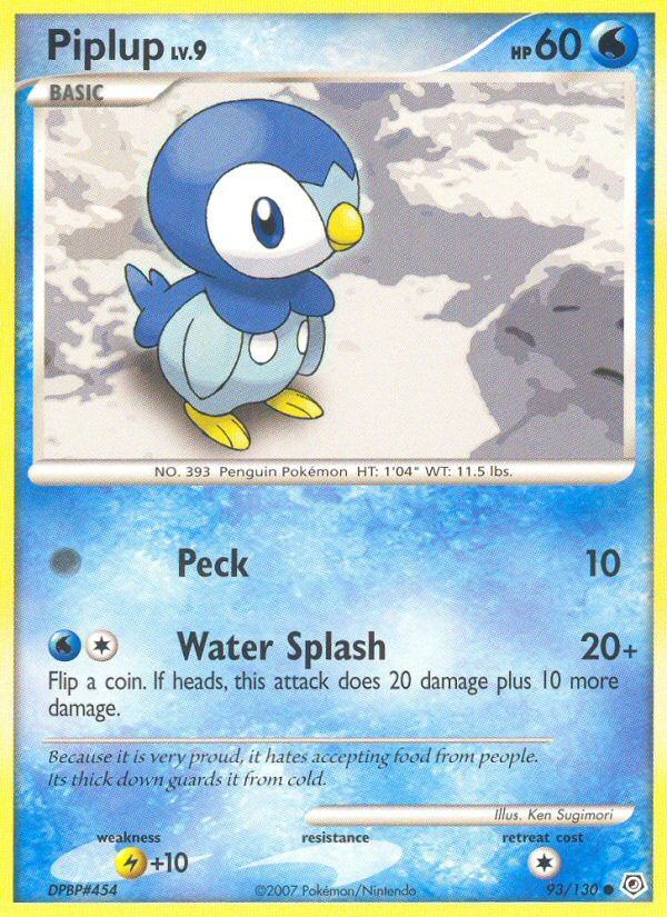 Piplup (93/130) [Diamond & Pearl: Base Set] | Good Games Modbury