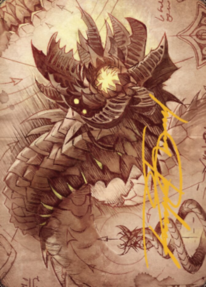 Wurmcoil Engine Art Card (Gold-Stamped Signature) [The Brothers' War Art Series] | Good Games Modbury