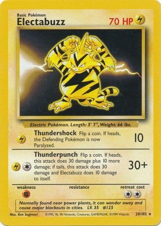 Electabuzz (20/102) [Base Set Unlimited] | Good Games Modbury