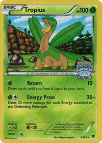 Tropius (5/101) (National Championship Staff Promo) [Black & White: Plasma Blast] | Good Games Modbury