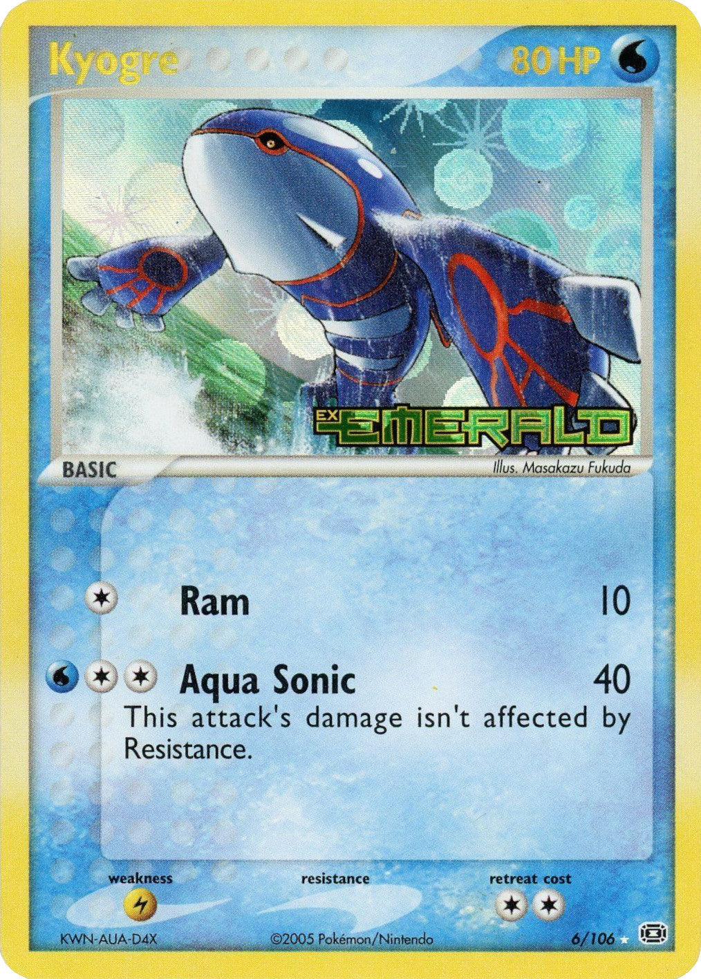 Kyogre (6/106) (Stamped) [EX: Emerald] | Good Games Modbury