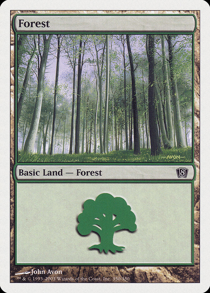 Forest (350) [Eighth Edition] | Good Games Modbury