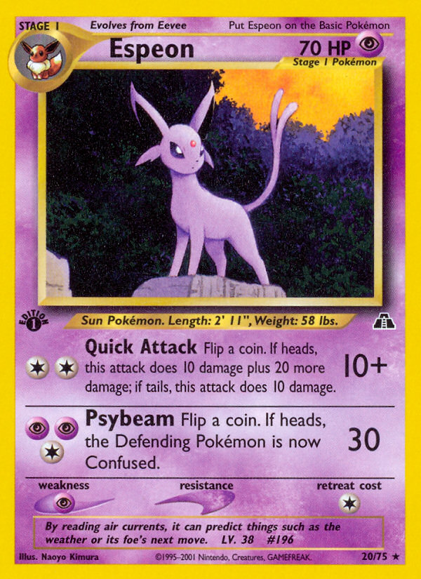 Espeon (20/75) [Neo Discovery 1st Edition] | Good Games Modbury