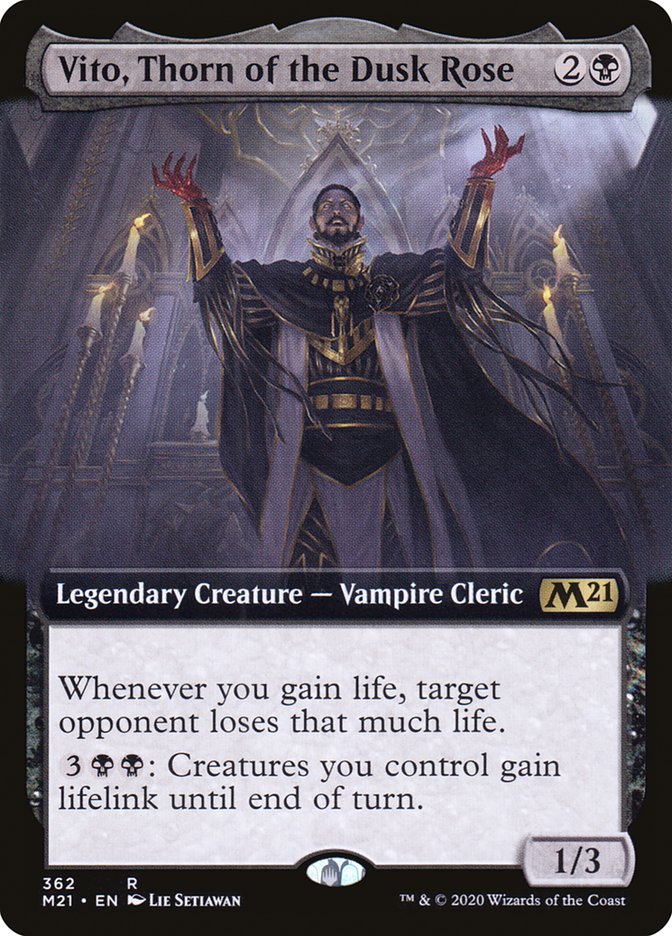 Vito, Thorn of the Dusk Rose (Extended Art) [Core Set 2021] | Good Games Modbury