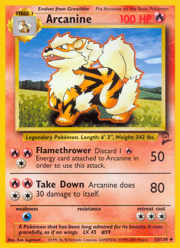 Arcanine (33/130) [Base Set 2] | Good Games Modbury