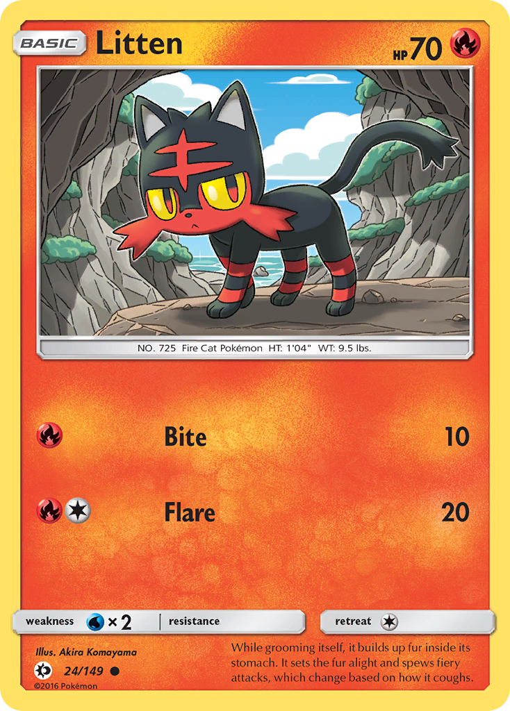 Litten (24/149) [Sun & Moon: Base Set] | Good Games Modbury