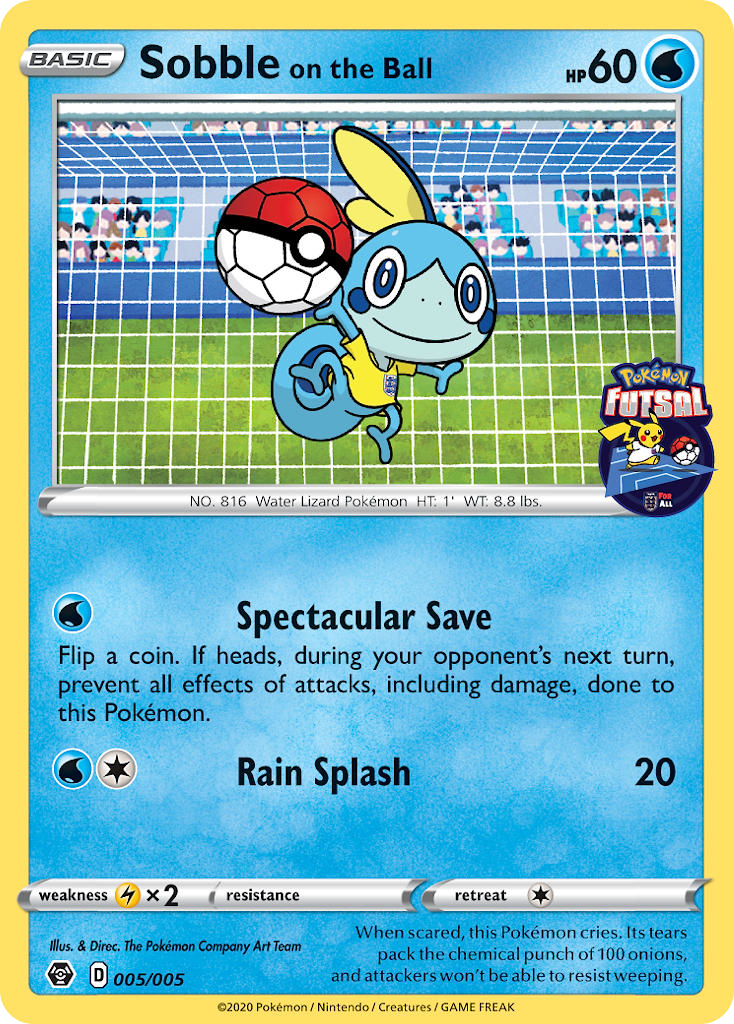 Sobble on the Ball (005/005) [Pokemon Futsal Collection] | Good Games Modbury