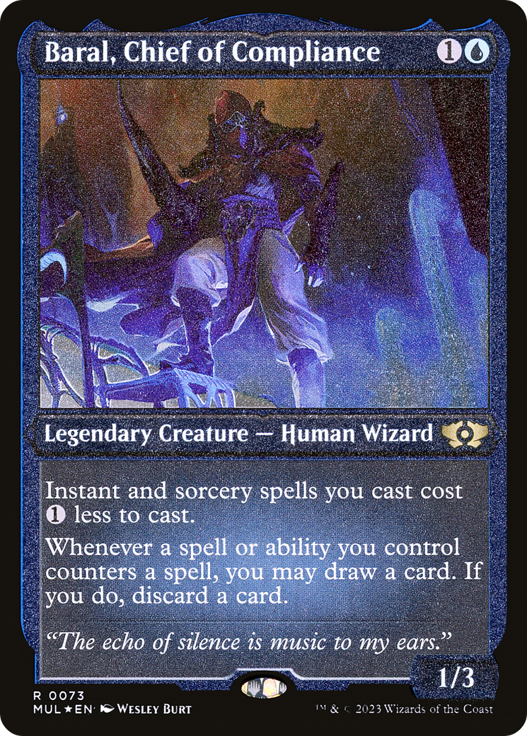 Baral, Chief of Compliance (Foil Etched) [Multiverse Legends] | Good Games Modbury