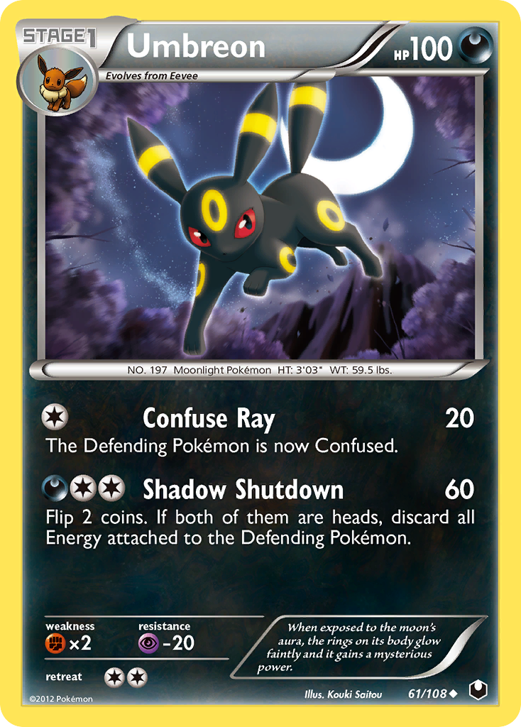 Umbreon (61/108) [Black & White: Dark Explorers] | Good Games Modbury