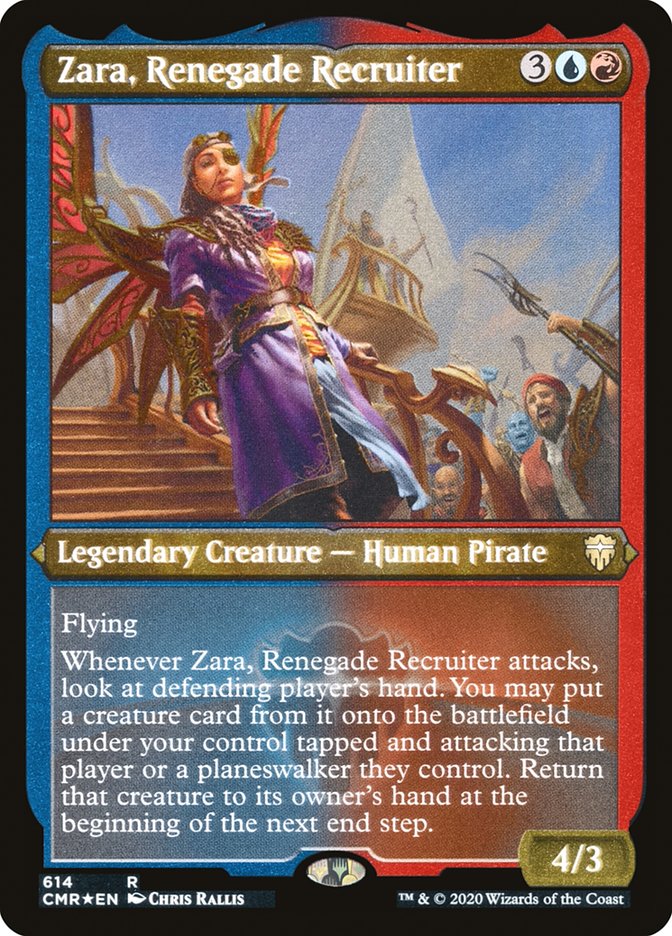Zara, Renegade Recruiter (Etched) [Commander Legends] | Good Games Modbury