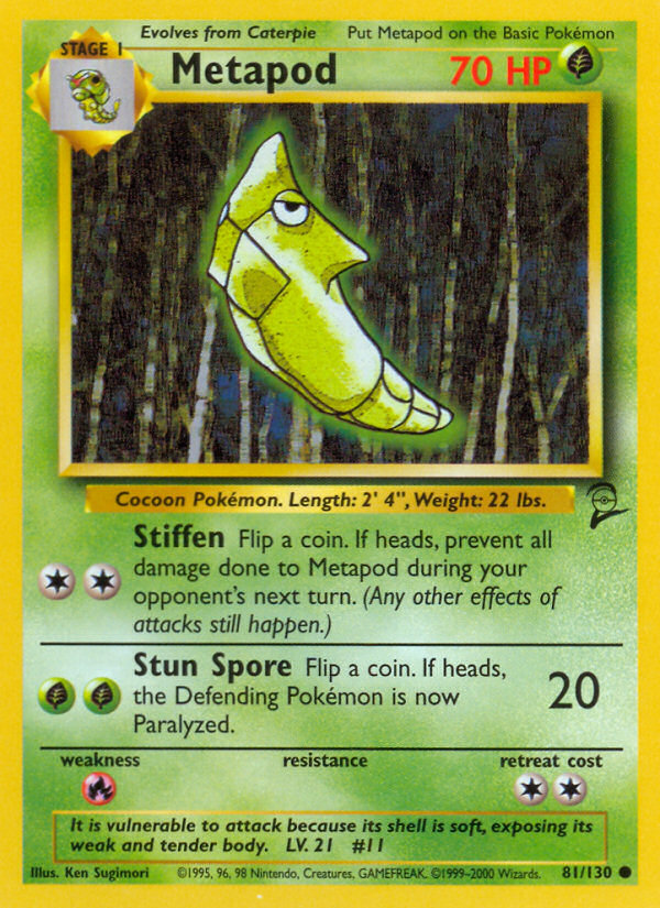 Metapod (81/130) [Base Set 2] | Good Games Modbury