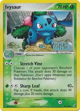 Ivysaur (35/100) (Stamped) [EX: Crystal Guardians] | Good Games Modbury