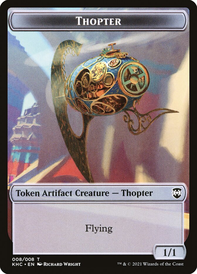 Dragon // Thopter Double-Sided Token [Kaldheim Commander Tokens] | Good Games Modbury