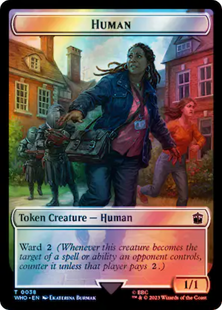 Human (0038) // Mutant Double-Sided Token (Surge Foil) [Doctor Who Tokens] | Good Games Modbury