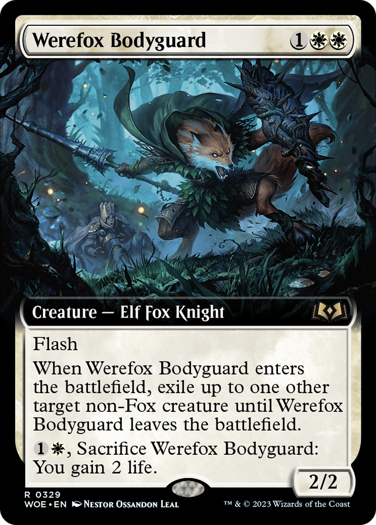 Werefox Bodyguard (Extended Art) [Wilds of Eldraine] | Good Games Modbury