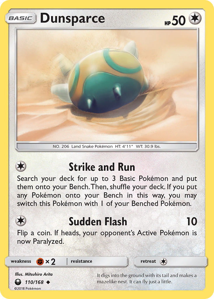 Dunsparce (110/168) [Sun & Moon: Celestial Storm] | Good Games Modbury