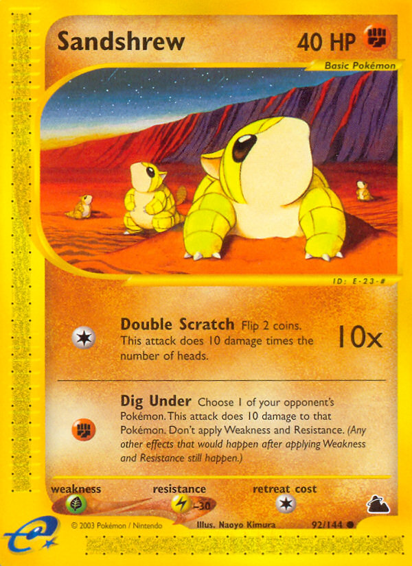 Sandshrew (92/144) [Skyridge] | Good Games Modbury