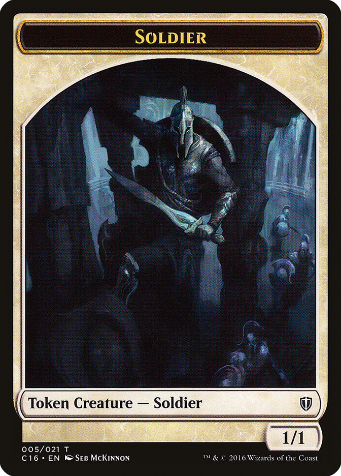 Soldier // Squid Double-Sided Token [Commander 2016 Tokens] | Good Games Modbury