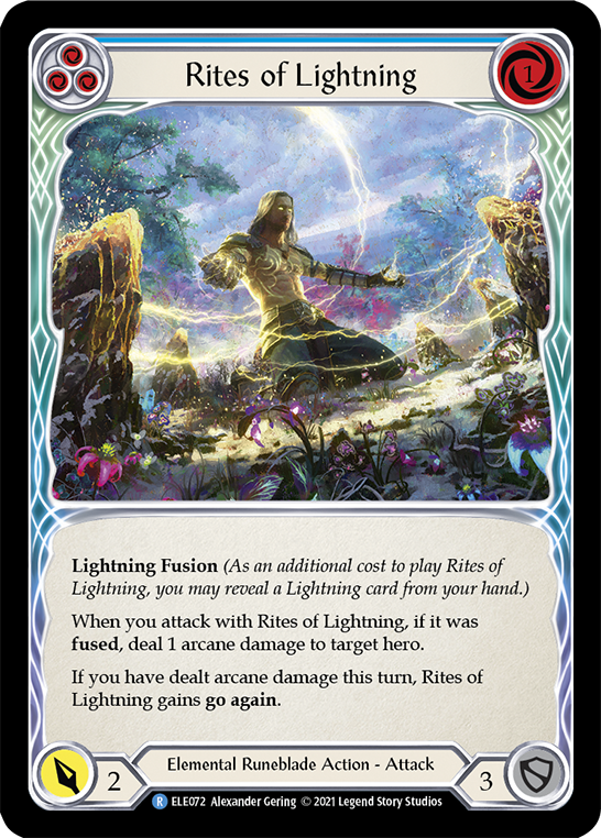 Rites of Lightning (Blue) [ELE072] (Tales of Aria)  1st Edition Normal | Good Games Modbury