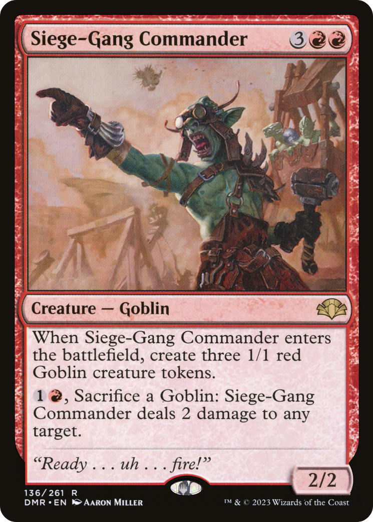 Siege-Gang Commander [Dominaria Remastered] | Good Games Modbury