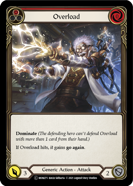 Overload (Red) [U-MON275-RF] (Monarch Unlimited)  Unlimited Rainbow Foil | Good Games Modbury