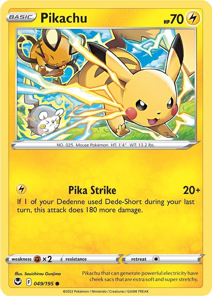 Pikachu (049/195) [Sword & Shield: Silver Tempest] | Good Games Modbury