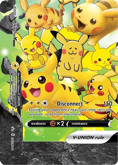 Pikachu V-UNION (SWSH141) (Celebrations) [Sword & Shield: Black Star Promos] | Good Games Modbury