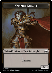 Vampire Knight // Soldier Double-Sided Token [March of the Machine Commander Tokens] | Good Games Modbury