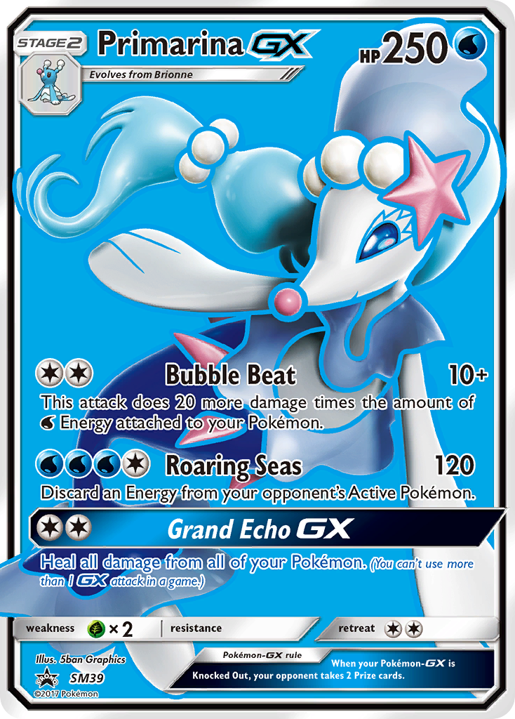 Primarina GX (SM39) [Sun & Moon: Black Star Promos] | Good Games Modbury