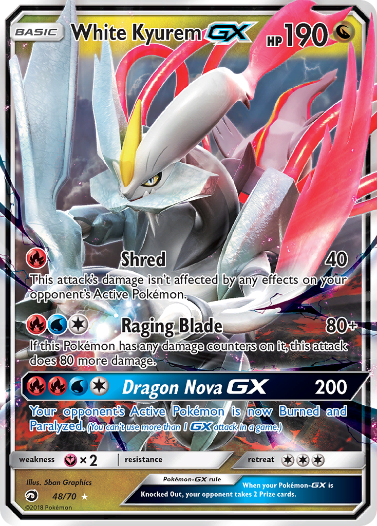 White Kyurem GX (48/70) [Sun & Moon: Dragon Majesty] | Good Games Modbury