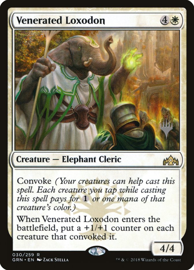 Venerated Loxodon (Promo Pack) [Guilds of Ravnica Promos] | Good Games Modbury