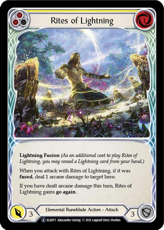 Rites of Lightning (Yellow) [U-ELE071] (Tales of Aria Unlimited)  Unlimited Rainbow Foil | Good Games Modbury