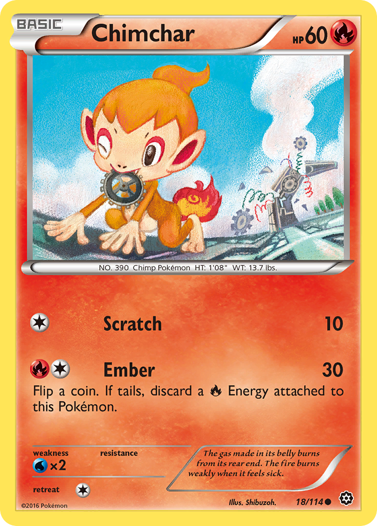 Chimchar (18/114) [XY: Steam Siege] | Good Games Modbury