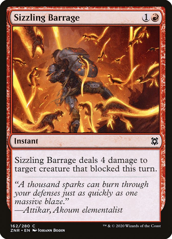 Sizzling Barrage [Zendikar Rising] | Good Games Modbury