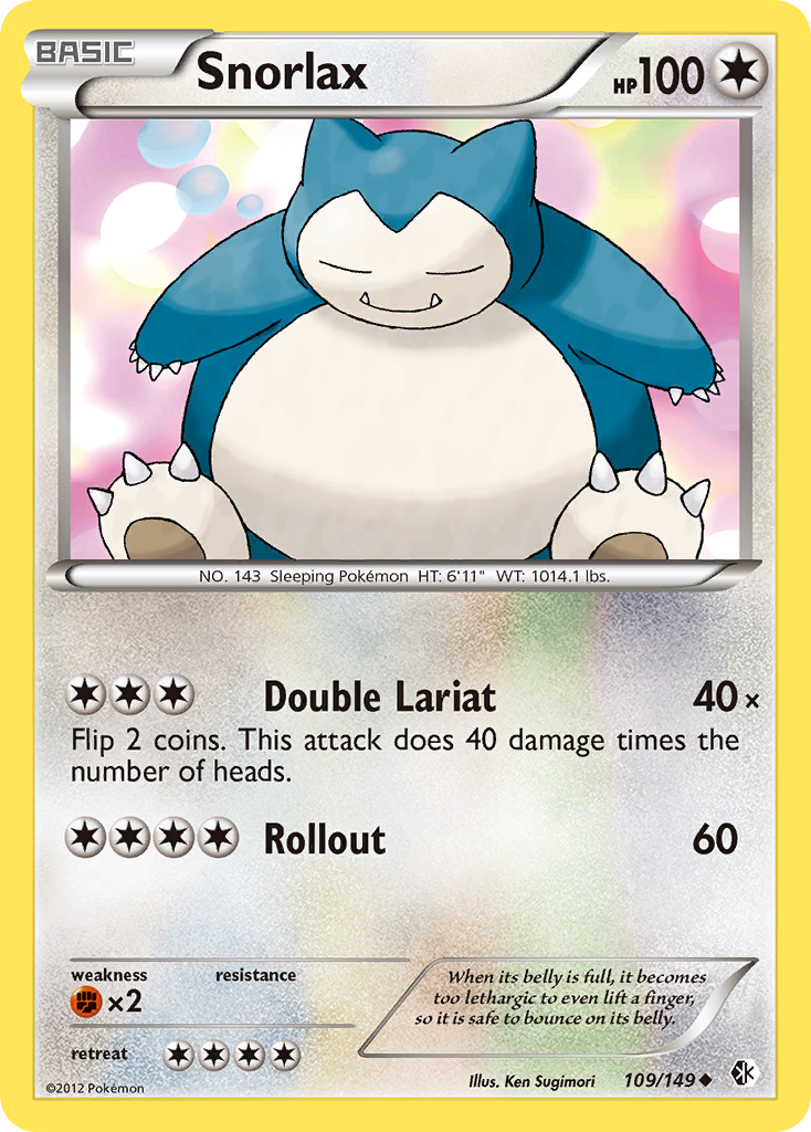 Snorlax (109/149) [Black & White: Boundaries Crossed] | Good Games Modbury