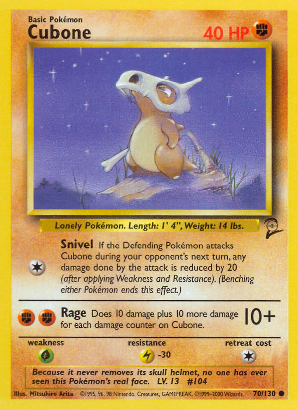 Cubone (70/130) [Base Set 2] | Good Games Modbury