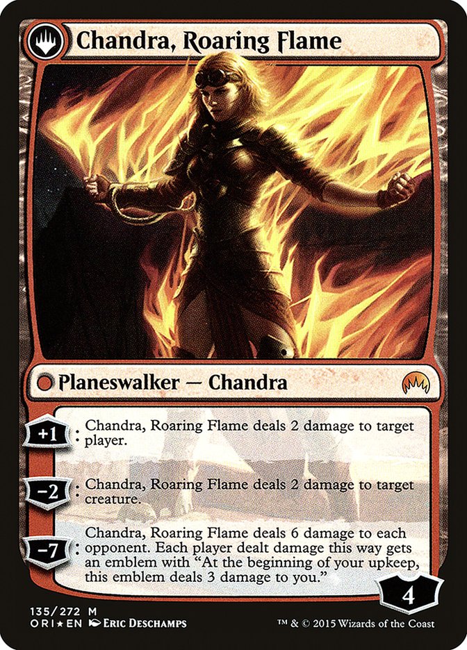 Chandra, Fire of Kaladesh // Chandra, Roaring Flame [Magic Origins Prerelease Promos] | Good Games Modbury