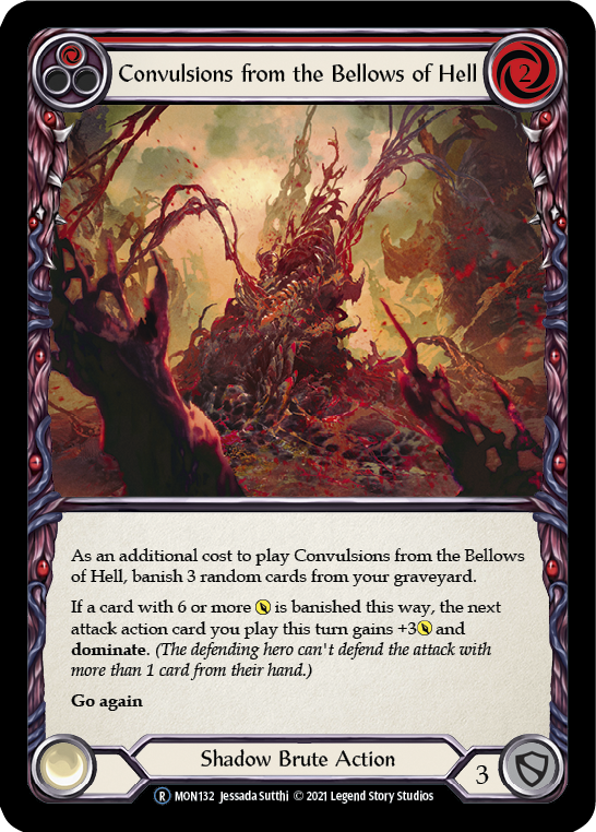 Convulsions from the Bellows of Hell (Red) [U-MON132-RF] (Monarch Unlimited)  Unlimited Rainbow Foil | Good Games Modbury