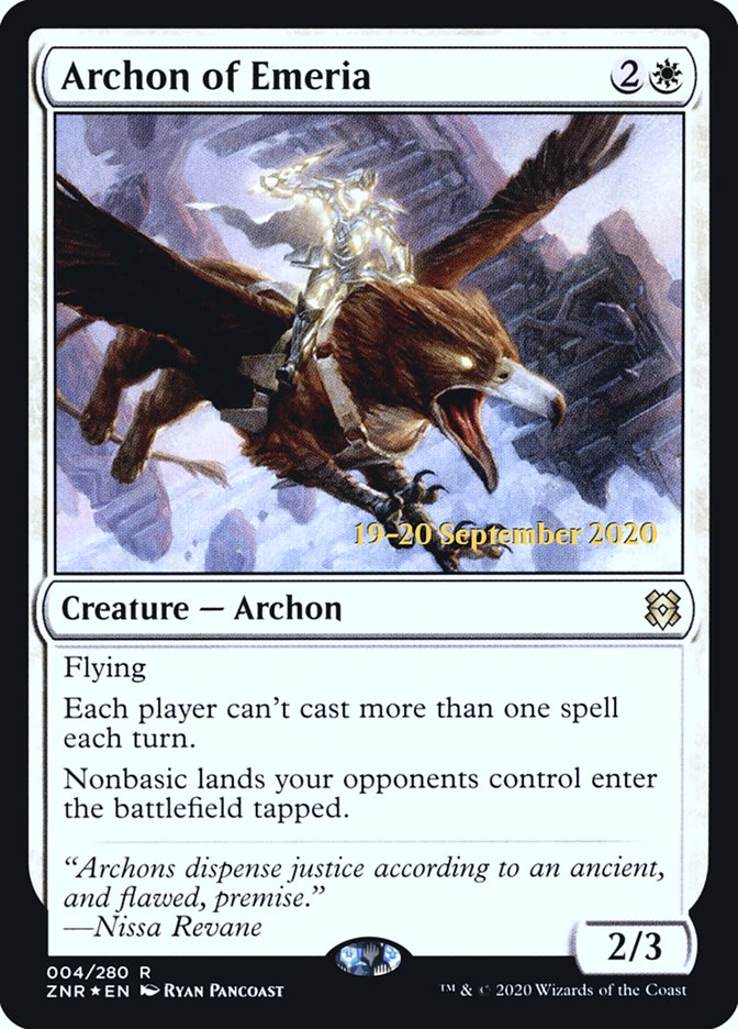 Archon of Emeria [Zendikar Rising Prerelease Promos] | Good Games Modbury