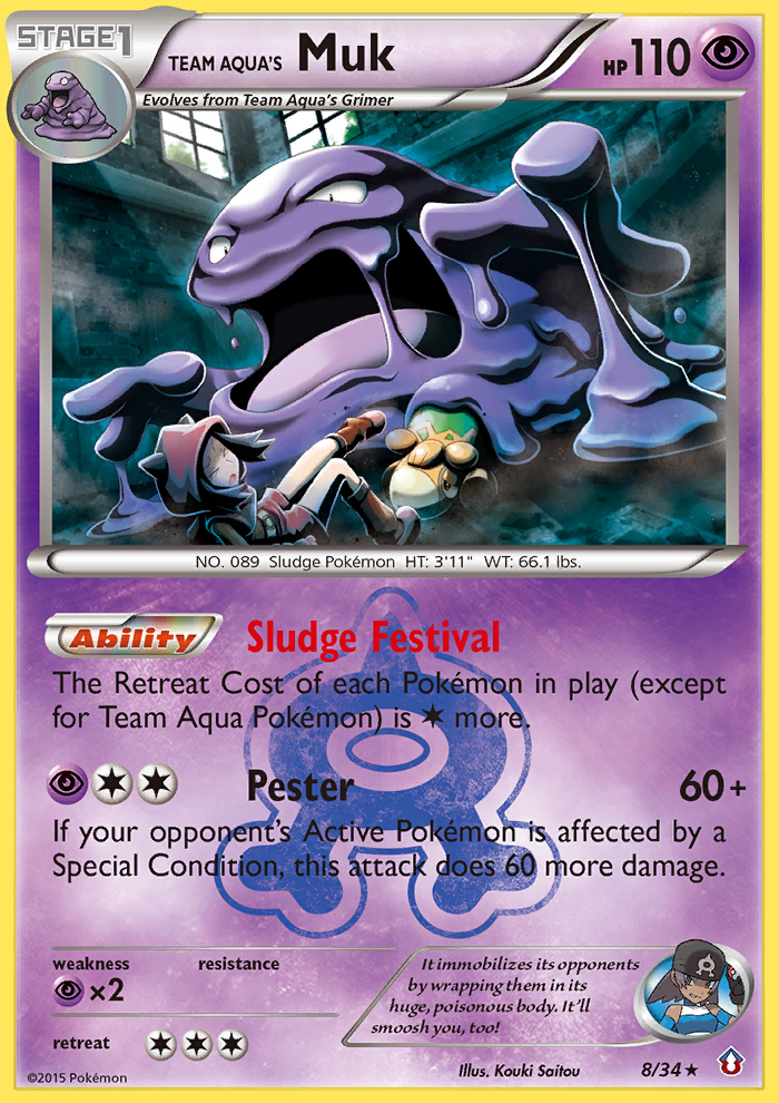 Team Aqua's Muk (8/34) [XY: Double Crisis] | Good Games Modbury