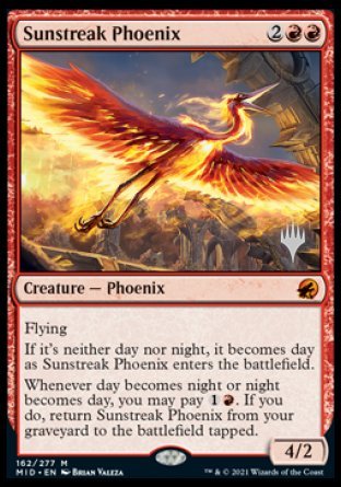 Sunstreak Phoenix (Promo Pack) [Innistrad: Midnight Hunt Promos] | Good Games Modbury